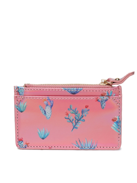 Accessorize Women Pink Printed Card Holder