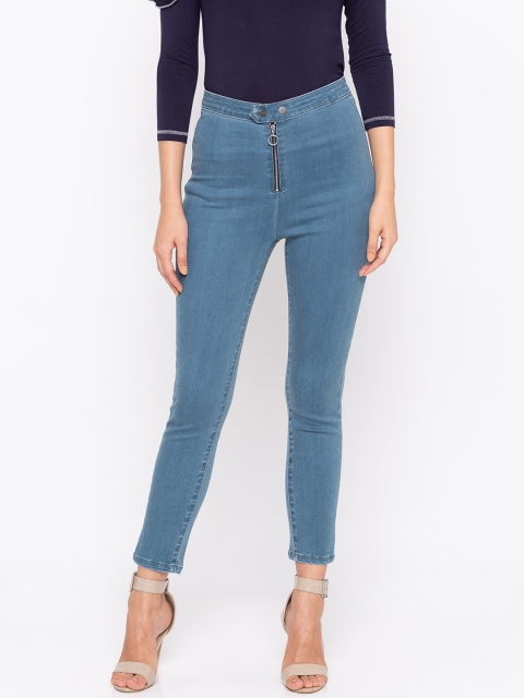 TARAMA Women Blue Solid Skinny-Fit Denim Jeggings