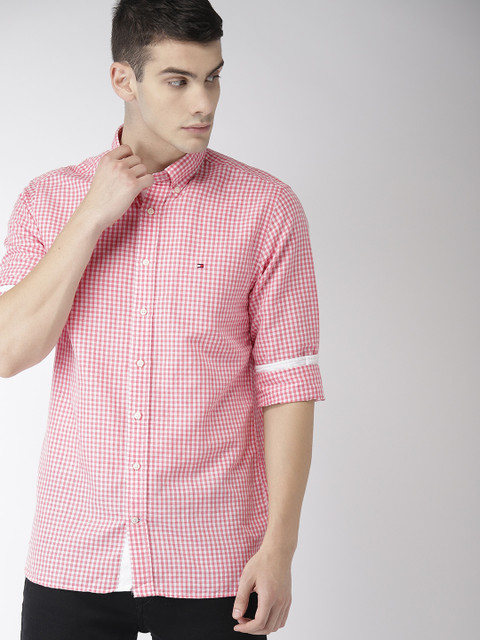 Tommy Hilfiger Men Pink & White Regular Fit Checked Casual Shirt 
Tommy Hilfiger Men Pink & White Regular Fit Checked Casual Shirt