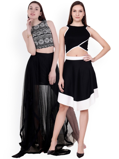 SCORPIUS Women Pack of 2 Tops, Black