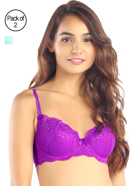 Candyskin Heavily Padded and Demi Bra Combo CS04-9Black- CS05APink Pack of 2, Purple
Candyskin Heavily Padded and Demi Bra Combo CS04-9Black- CS05APink Pack of 2, Purple