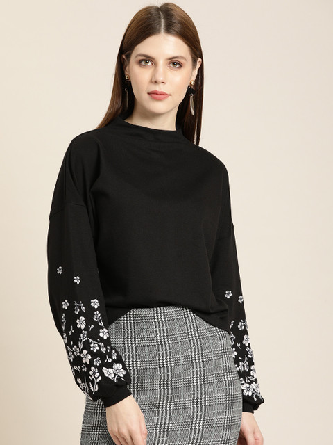 all about you Women Black Embroidered Sweatshirt
all about you Women Black Embroidered Sweatshirt