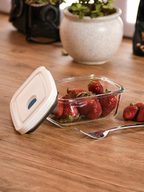 CLAY CRAFT Borosilicate Multipurpose Rectangle Container with Air Vent Lid 400 ml, Transparent
CLAY CRAFT Borosilicate Multipurpose Rectangle Container with Air Vent Lid 400 ml, Transparent