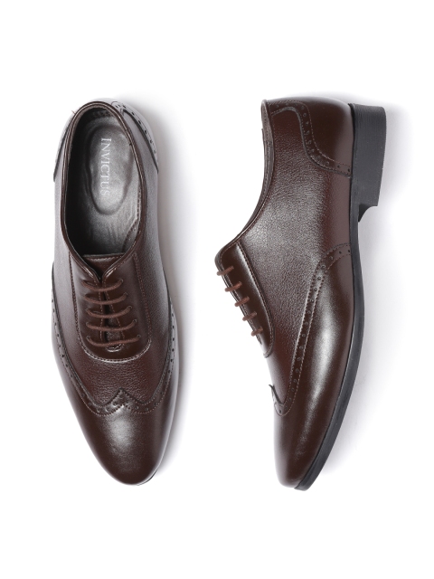 INVICTUS Men Coffee Brown Formal Brogues