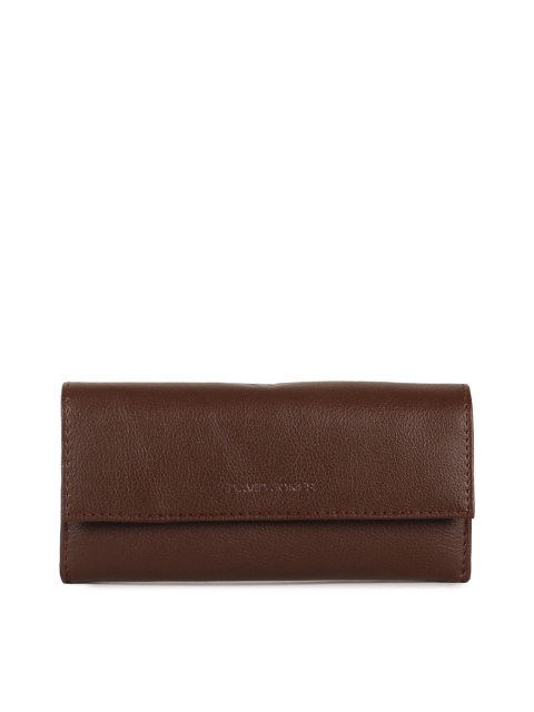 David Jones Women Brown Solid Two Fold Wallet