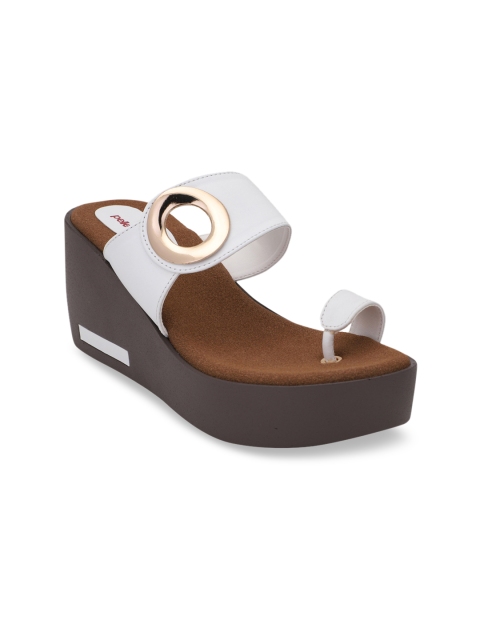 pelle albero Women White Solid Sandals