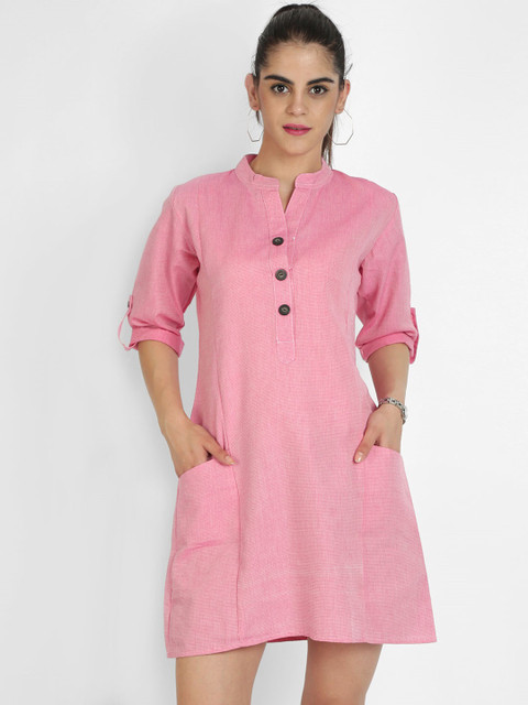 Heart of Gold Women Pink Self-Design A-Line Dress
Heart of Gold Women Pink Self-Design A-Line Dress