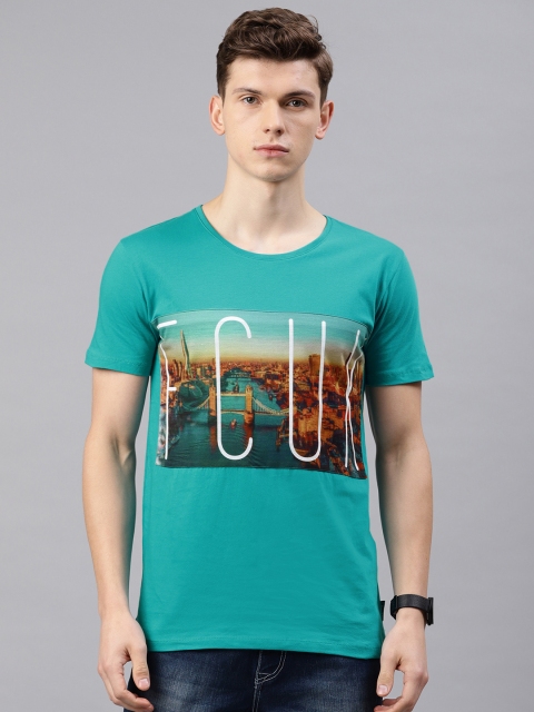 French Connection Men Turquoise Blue Printed Slim Fit Round Neck Pure Cotton T-shirt
French Connection Men Turquoise Blue Printed Slim Fit Round Neck Pure Cotton T-shirt