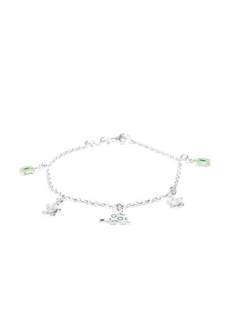 Carlton London Girls 925 Sterling Silver Enamelled Charm Bracelet with Silver Plating
Carlton London Girls 925 Sterling Silver Enamelled Charm Bracelet with Silver Plating