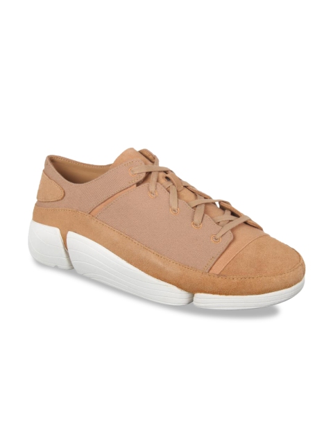 Clarks Men Brown Leather Sneakers