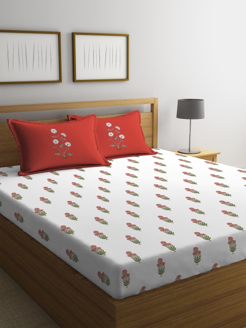 Portico New York White & Red Floral 144 TC Cotton 1 King Bedsheet with 2 Pillow Covers
Portico New York White & Red Floral 144 TC Cotton 1 King Bedsheet with 2 Pillow Covers