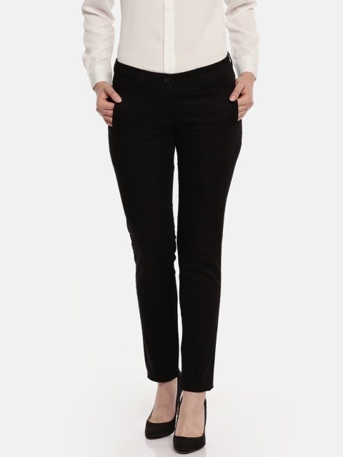 Arrow New York Black Formal Trousers