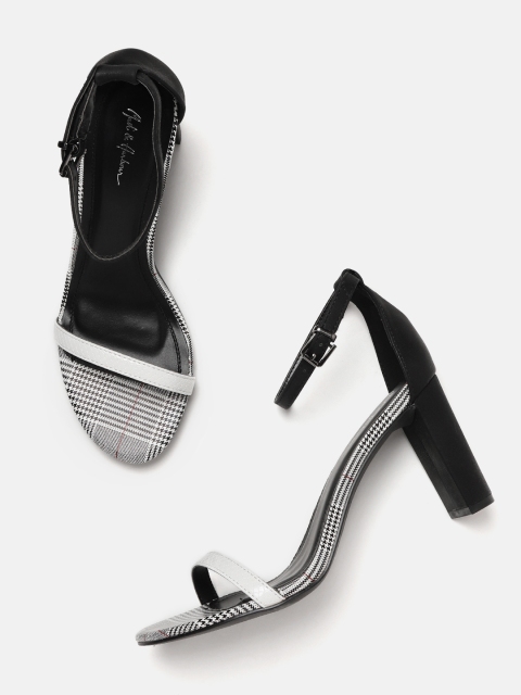 Mast & Harbour Women White & Black Colourblocked Heels