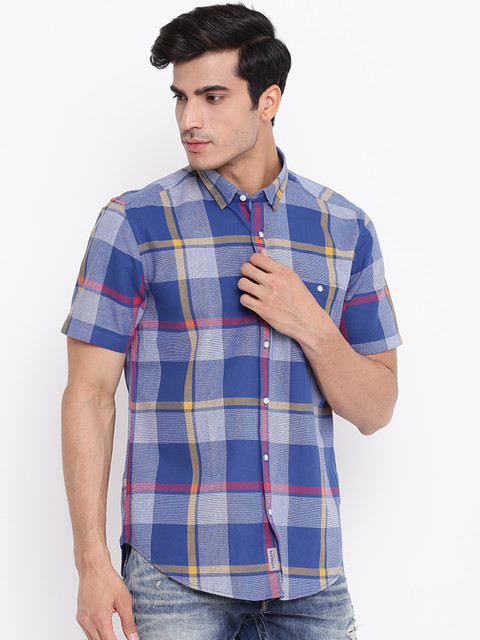 Blackberrys Men Blue & Red Slim Fit Checked Casual Shirt
Blackberrys Men Blue & Red Slim Fit Checked Casual Shirt