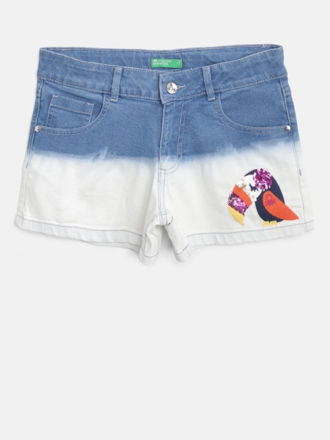 United Colors of Benetton Girls Blue Washed Regular Fit Denim Shorts with Applique Detail
United Colors of Benetton Girls Blue Washed Regular Fit Denim Shorts with Applique Detail