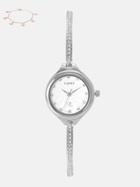 Timex Women Watch Gift Set, Off white