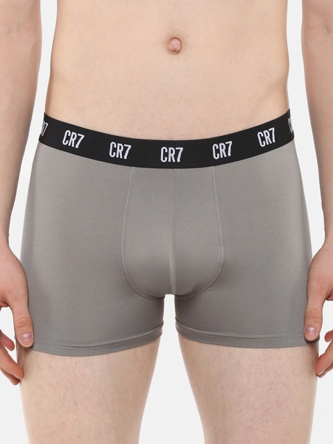 CR7 Cristiano Ronaldo Men Grey Solid Trunks 8150-49-45