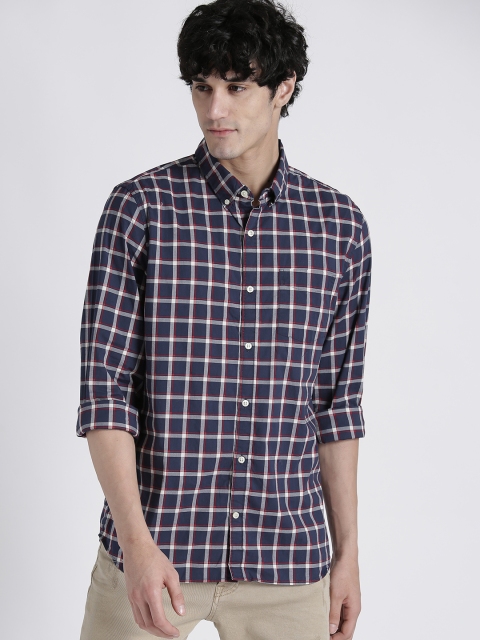 GAP Men's Poplin Shirt, Navy blue