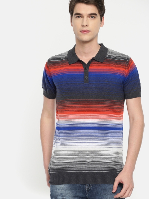 United Colors of Benetton Men Multicoloured Striped Knitted Polo Collar T-shirt, Multi
United Colors of Benetton Men Multicoloured Striped Knitted Polo Collar T-shirt, Multi