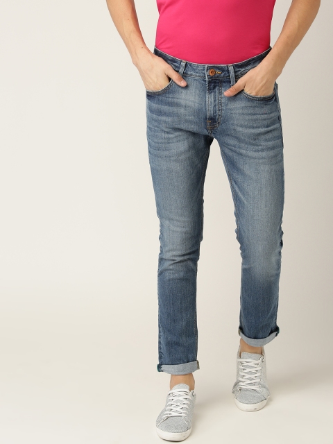 United Colors of Benetton Men Blue Skinny Fit Mid-Rise Clean Look Stretchable Jeans