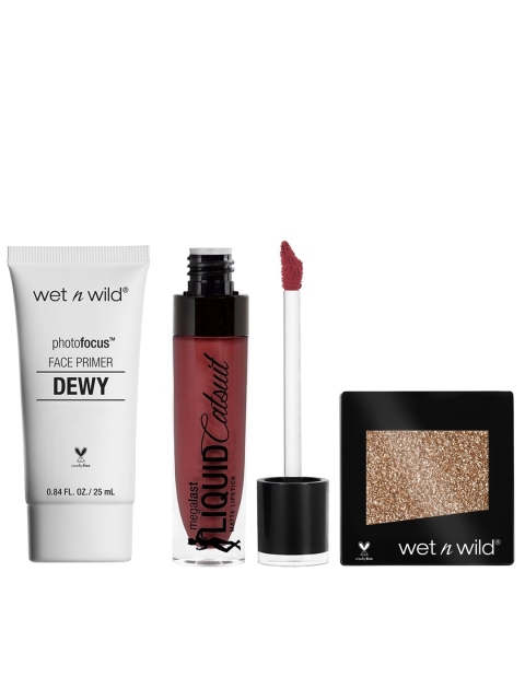 Wet n Wild Sustainable Set of Eyeshadow Catsuit Matte Lipstick & Dewy Face Primer, Brown
Wet n Wild Sustainable Set of Eyeshadow Catsuit Matte Lipstick & Dewy Face Primer, Brown