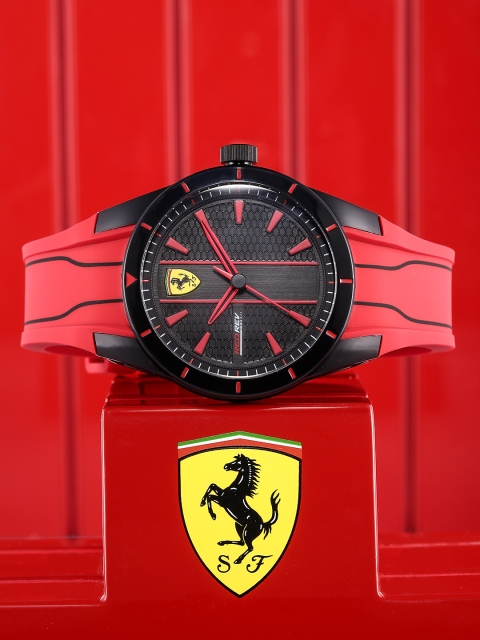 SCUDERIA FERRARI Redrev Men Black Analogue Watch 830539
