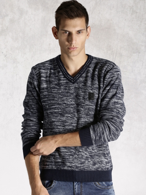 RDSTR Navy & White Sweater, Navy blue