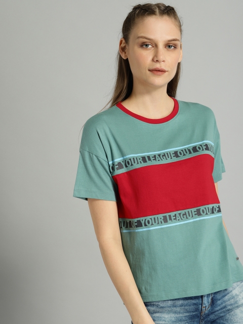 The Roadster Lifestyle Co Women Sea Green Colourblocked Round Neck Pure Cotton T-shirt
The Roadster Lifestyle Co Women Sea Green Colourblocked Round Neck Pure Cotton T-shirt