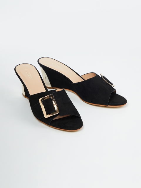 CODE by Lifestyle Women Black Embellished Peep Toes