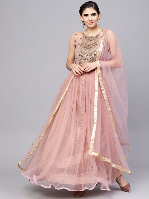 Chhabra 555 Women Pink Embellished Stitched Made to Measure Cocktail Gown with Dupatta
Chhabra 555 Women Pink Embellished Stitched Made to Measure Cocktail Gown with Dupatta