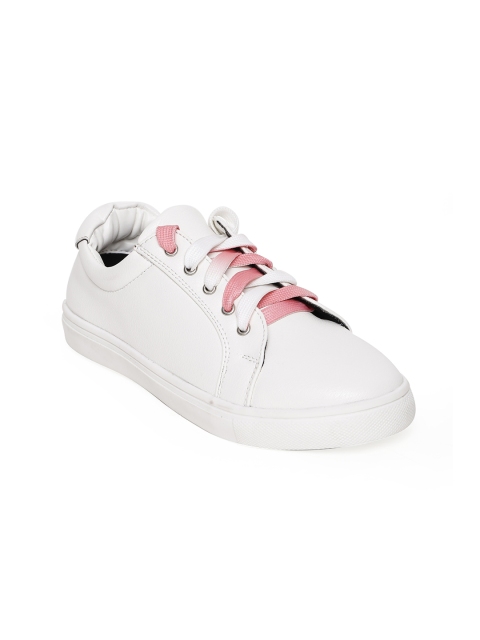Bruno Manetti Women White Sneakers