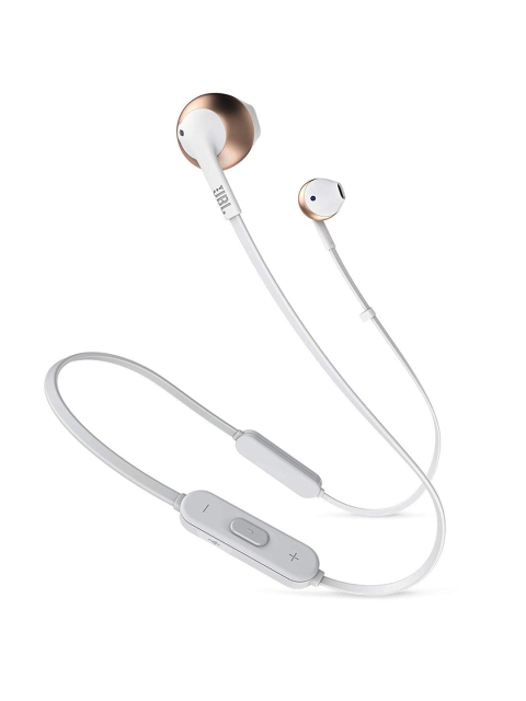 JBL Unisex Rose-Gold & White T205BT Pure Bass Wireless Metal Earbud Headphones with Mic
JBL Unisex Rose-Gold & White T205BT Pure Bass Wireless Metal Earbud Headphones with Mic