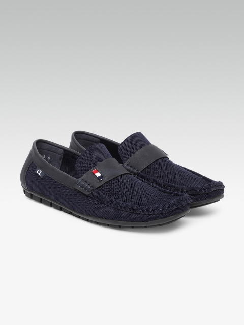 Carlton London Men Navy Blue Solid Loafers