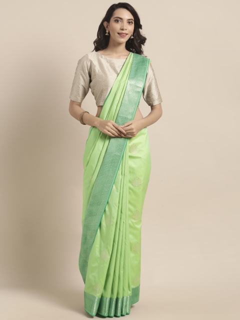 Varkala Silk Sarees Green & Yellow Dual Toned Silk Blend Woven Design Kanjeevaram Saree
Varkala Silk Sarees Green & Yellow Dual Toned Silk Blend Woven Design Kanjeevaram Saree