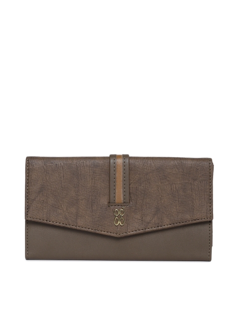 Baggit Women Brown Textured Two Fold Wallet