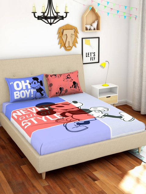 SPACES Blue & Red Mickey Mouse Printed 180 TC Cotton 1 Queen Bedsheet with 2 Pillow Covers
SPACES Blue & Red Mickey Mouse Printed 180 TC Cotton 1 Queen Bedsheet with 2 Pillow Covers