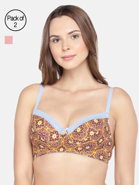 Inner Sense Women Organic Cotton Antimicrobial Lightly Padded Touch Sustainable Bra Pack of 2 ISB003, Multi
Inner Sense Women Organic Cotton Antimicrobial Lightly Padded Touch Sustainable Bra Pack of 2 ISB003, Multi