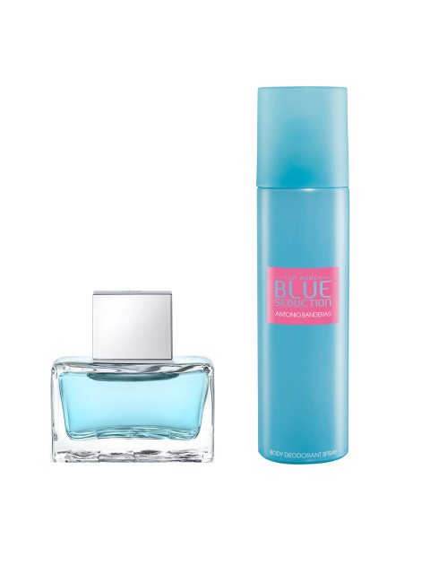 Antonio Banderas Women Blue Seduction for Women Eau de Toilette & Deodorant Spray Gift Set, Transparent
Antonio Banderas Women Blue Seduction for Women Eau de Toilette & Deodorant Spray Gift Set, Transparent