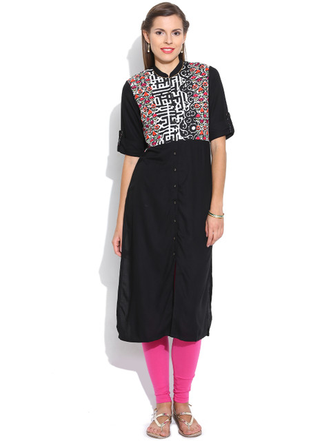W Black Printed kurta
W Black Printed kurta