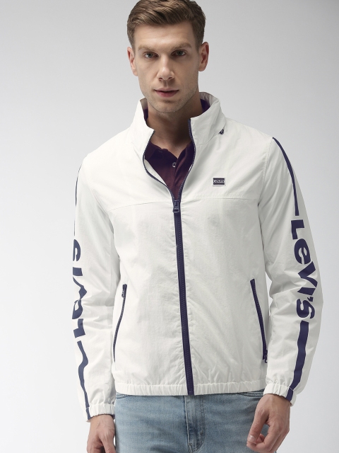 Levis Men White Printed Jacket