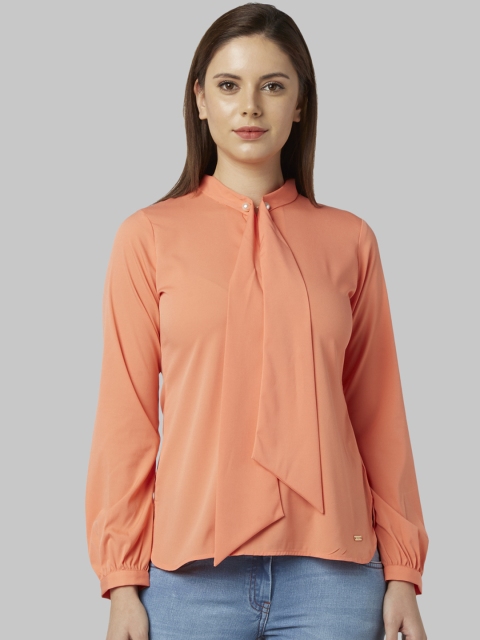 Park Avenue Women Orange Solid Top