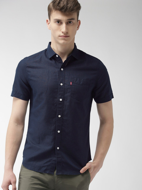 Levis Men Navy Slim Fit Solid Casual Shirt, Navy blue 
Levis Men Navy Slim Fit Solid Casual Shirt, Navy blue