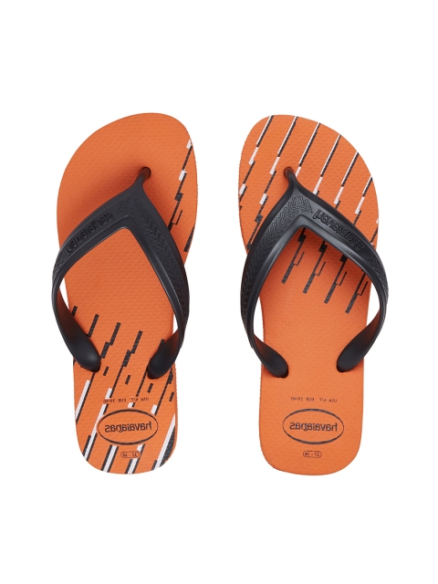 Havaianas Men Top m. Basic Orange Printed Thong Flip-Flops