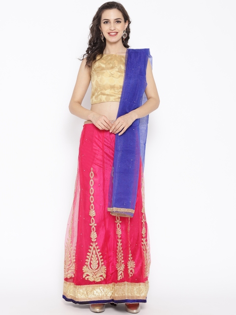 Rajesh Silk Mills Magenta & Golden Semi-Stitched Lehenga & Unstitched Blouse with Dupatta
Rajesh Silk Mills Magenta & Golden Semi-Stitched Lehenga & Unstitched Blouse with Dupatta