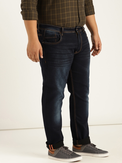 Sztori Plus Size Men Navy Slim Tapered Fit Mid-Rise Clean Look Stretchable Jeans, Navy blue
Sztori Plus Size Men Navy Slim Tapered Fit Mid-Rise Clean Look Stretchable Jeans, Navy blue