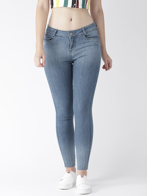 Xpose Women Blue Tapered Fit High-Rise Clean Look Stretchable Jeans
Xpose Women Blue Tapered Fit High-Rise Clean Look Stretchable Jeans