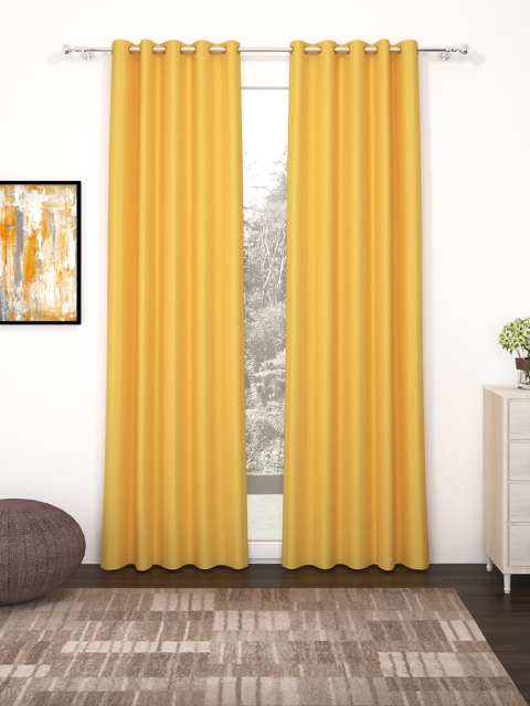 Story@Home Faux Silk Solid Solid 300GSM Mustard Room Darkening Blackout Long Door Curtain - Set of 2
Story@Home Faux Silk Solid Solid 300GSM Mustard Room Darkening Blackout Long Door Curtain - Set of 2