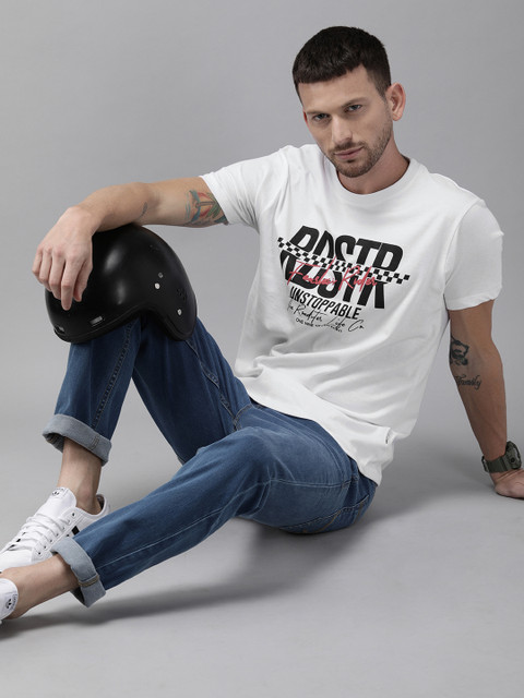 Roadster Men White Printed Round Neck T-shirt
Roadster Men White Printed Round Neck T-shirt