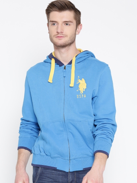 U.S. Polo Assn. Blue Hooded Sweatshirt