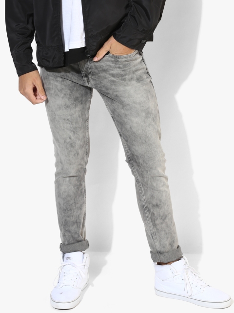 Calvin Klein Jeans Men Grey Skinny Fit Mid-Rise Clean Look Jeans